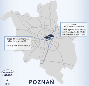 Niebieski Parasol - mapa Poznań