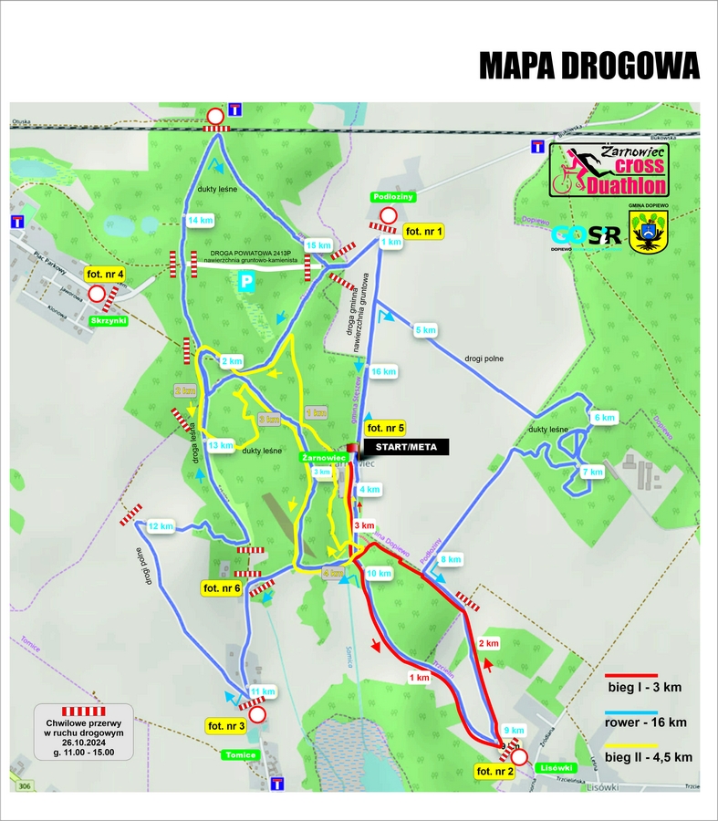 Utrudnienia podczas 8. Cross Duathlonu w Żarnowcu