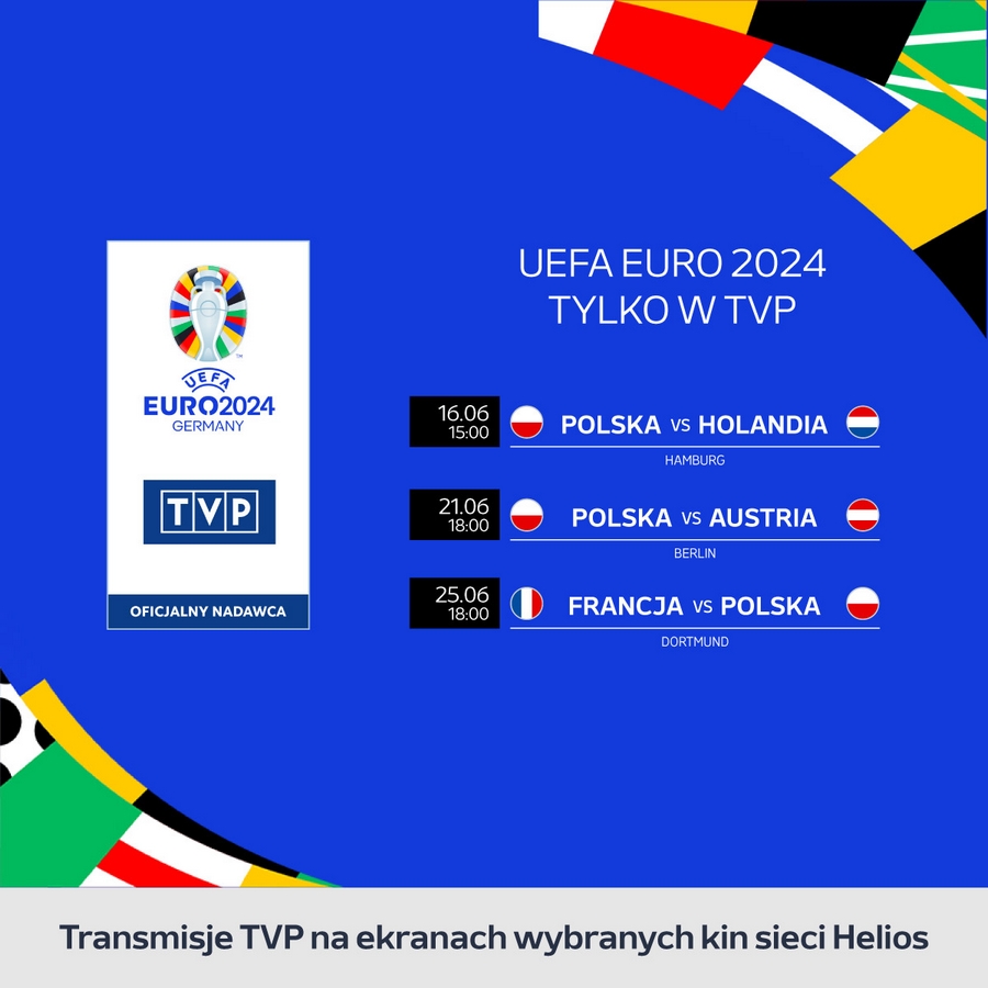 Transmisje meczów Polski na Euro 2024 w Heliosie