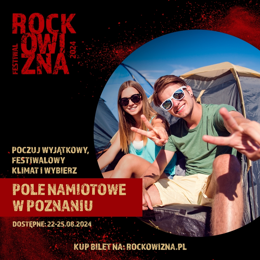 Pole namiotowe na festiwalu Rockowizna w Poznaniu
