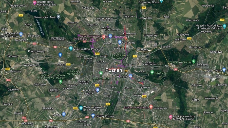 Mapa inwestycji w Poznaniu