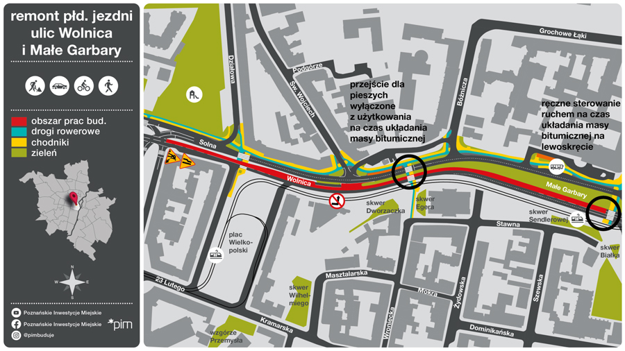 remont ulic Solnej, Wolnica i Małe Garbary