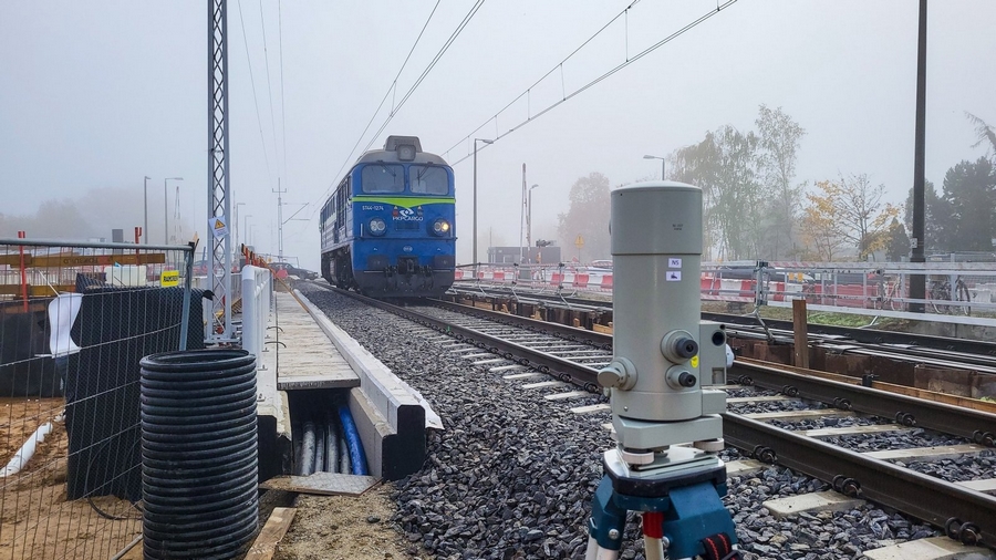 Wezel Grunwaldzka - lokomotywa testowała nowy wiadukt